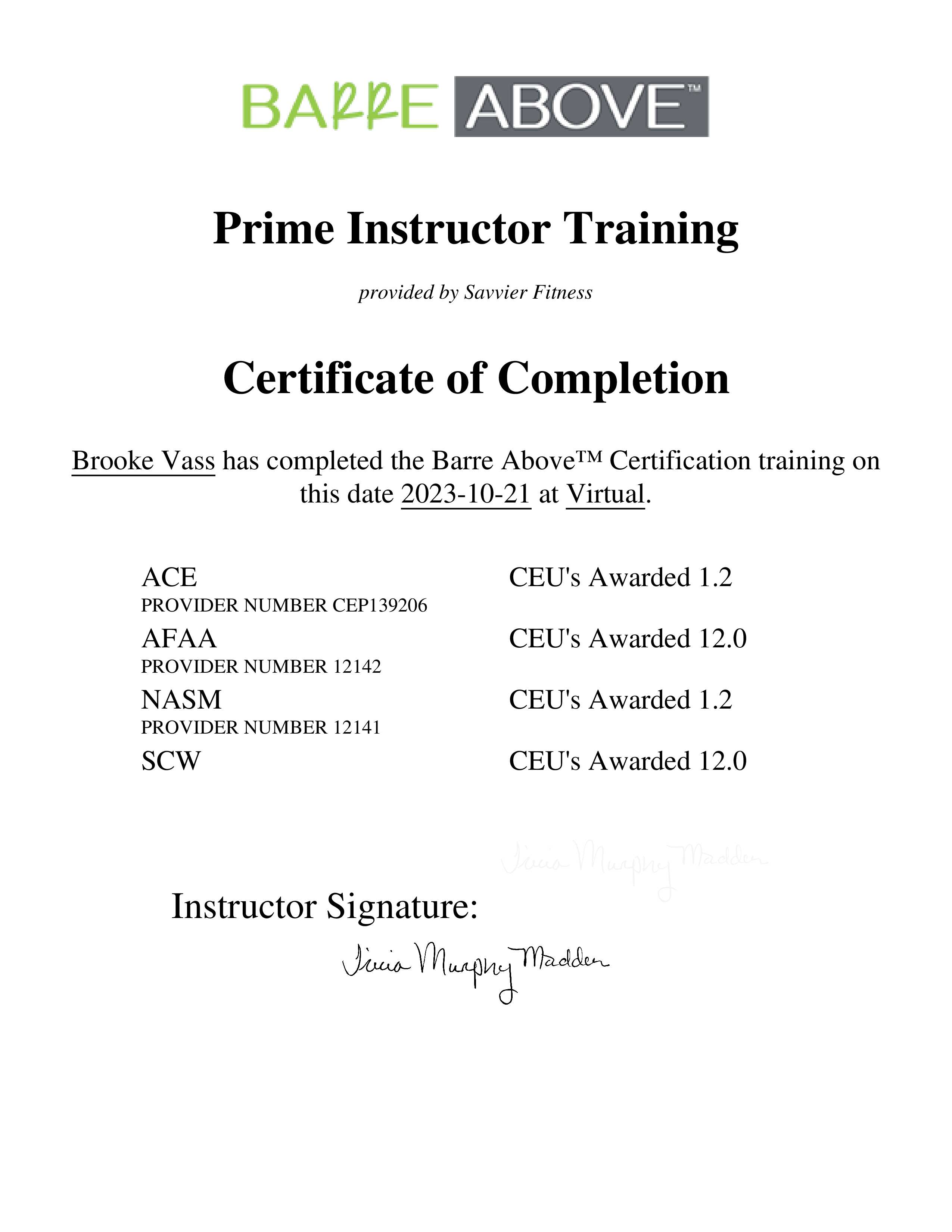Certification 1